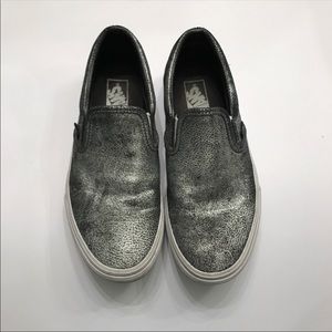 Black sparkle women’s Vans